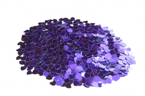 Purple Hearts Table Confetti