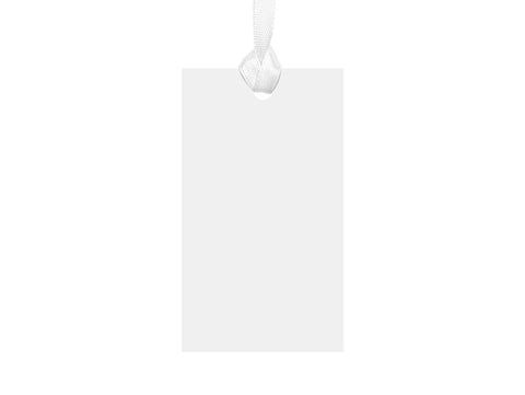 White Decorative Tags with Satin Ribbon (10 Pack)