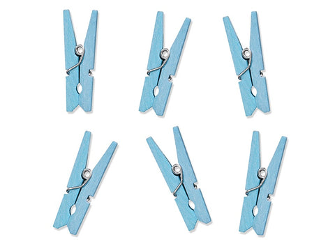 Baby Blue Wooden Pegs (10 Per Pack)