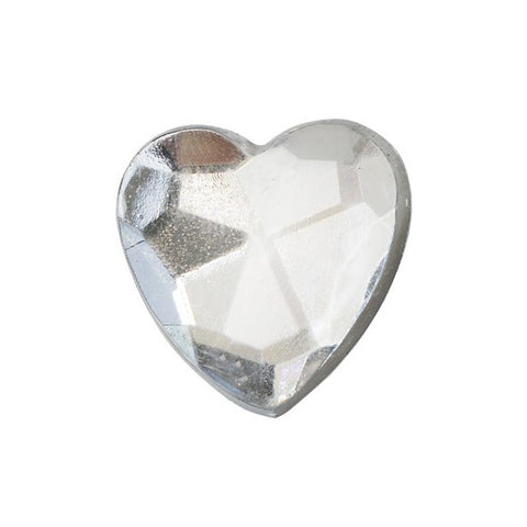 Wholesale Self Adhesive Heart Diamantes (Clear)