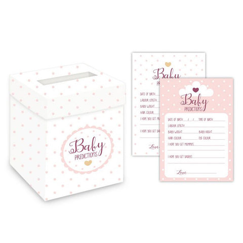 Wholesale 'Oh Baby' Prediction Cards and Post Box (Pink)