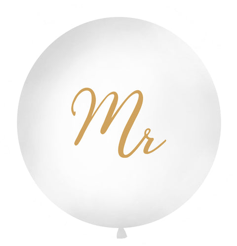 WHOLESALE 1 METRE BALLOON GOLD - 'MR'