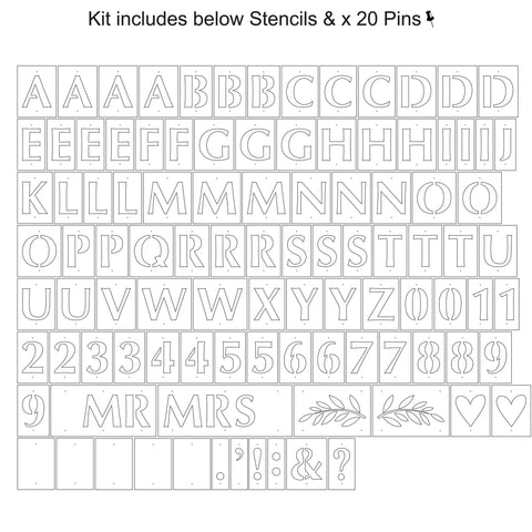 A to Z & Number Stencil Kit