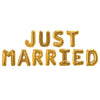 WHOLESALE JUST MARRIED BALLOON BUNTING - GOLD