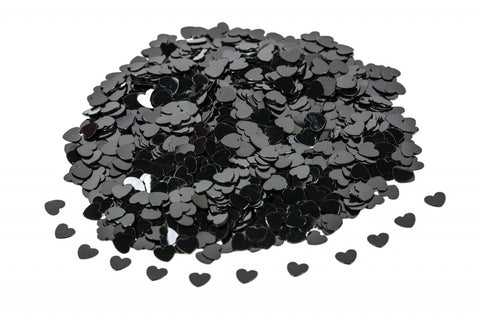 Black Hearts Table Confetti