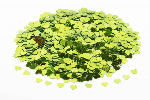 Apple Green Table Confetti Hearts