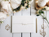 White Guest Book - Gold Love