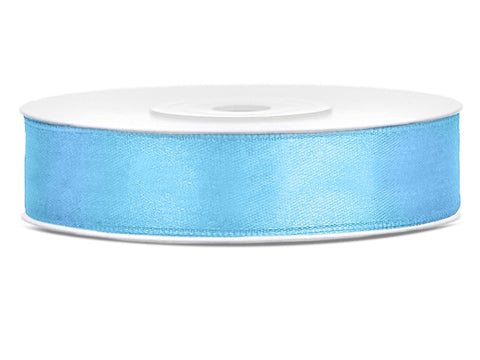 Sky Blue Double Sided Satin Ribbon (12mm / 25m)