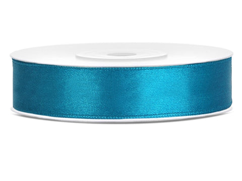 Turquoise Double Sided Satin Ribbon (12mm / 25m)