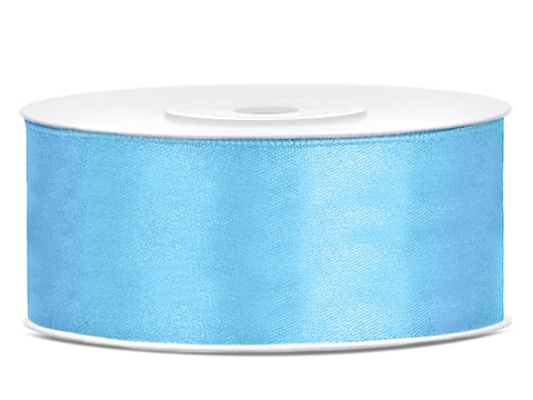 Sky Blue Double Sided Satin Ribbon (25mm / 25m)