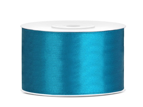 Turquoise Double Sided Satin Ribbon (38mm / 25m)