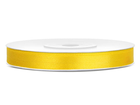 Yellow Double Sided Satin Ribbon (6mm / 25m)