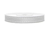 Silver Grosgrain Ribbon With Printed Stitch (15mm / 25m)