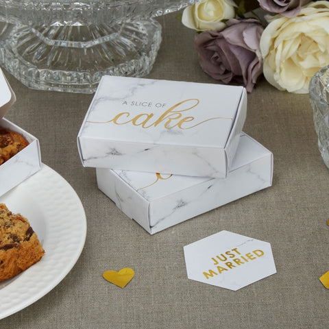 Scripted Marble Cake Boxes