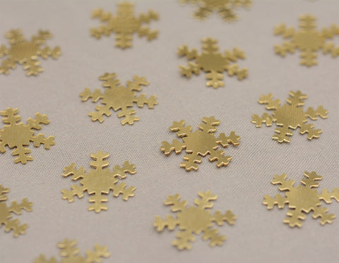 Gold Snowflake Table Confetti